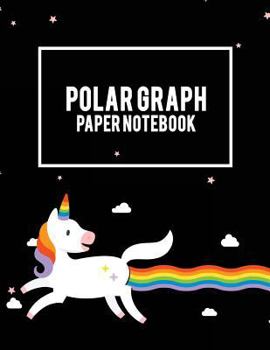 Paperback Polar Graph Paper Notebook: Cute Unicorn Gay Flag, 5 Degree Polar Coordinates 120 Pages Large Print 8.5" x 11" Polar Graph Paper Notebook [Large Print] Book