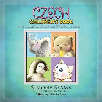 Paperback Czech Children's Book: Cute Animals to Color and Practice Czech Book