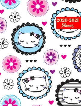 2020-2021 Planner: Cute Jan 2020 - Dec 2021 2 Year Daily Weekly Monthly Calendar Planner with To Do List Schedule Agenda