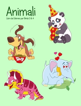 Paperback Animali Libro da Colorare per Bimbi 3 & 4 [Italian] Book