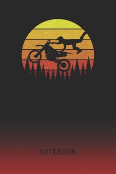 Paperback Notebook: Motocross Bike Stunt Blank Wide Ruled Lined Paper Notepad - Writing Pad Journal - Assignments Taking Class Notes Homew Book