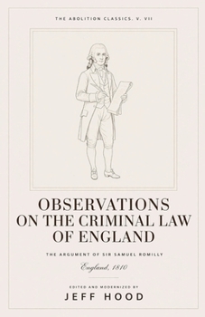 Paperback Observations on the Criminal Law of England (The Abolition Classics) Book