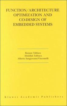 Hardcover Function/Architecture Optimization and Co-Design of Embedded Systems Book