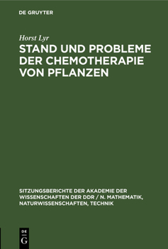 Hardcover Stand Und Probleme Der Chemotherapie Von Pflanzen [German] Book