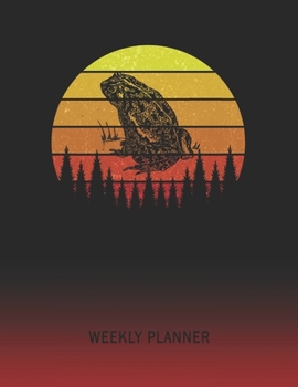 Paperback Weekly Planner: Toad - 2020 - 2021 - Plan Weeks for 1 Year - Retro Vintage Sunset Cover - January 20 - December 20 - Planning Organize Book