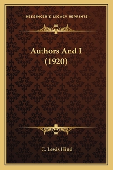Paperback Authors And I (1920) Book
