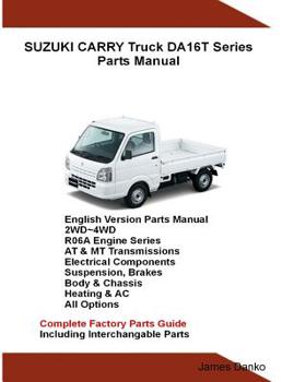 Paperback Suzuki Carry Truck DA16T Series Parts Manual Book