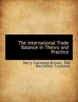 Paperback The International Trade Balance in Theory and Practice Book