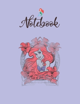 NoteBook: Disney The Little Mermaid Ariel Part Of Your World Framed Notebook for Girls Teens Kids Journal College Ruled Blank Lined 110 Pages of 8.5x11 The Little Mermaid Secret Diary and Journals