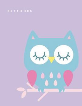 Notebook: Cute owl on purple cover and Dot Graph Line Sketch pages, Extra large (8.5 x 11) inches, 110 pages, White paper, Sketc