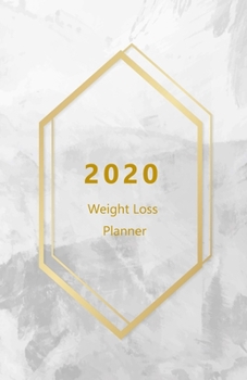 2020 Weight Loss Planner: Meal and Exercise trackers, Step and Calorie counters. For Losing weight, Getting fit and Living healthy. 8.5" x 5.5" (Half ... look, golden hexagon. Soft matte cover).
