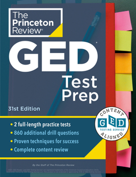 Paperback Princeton Review GED Test Prep, 31st Edition: 2 Practice Tests + Review & Techniques + Online Features Book