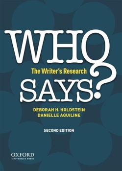 Paperback Who Says?: The Writer's Research Book