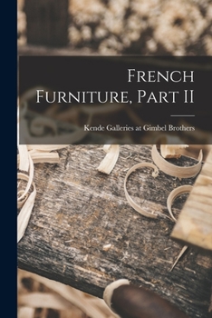 Paperback French Furniture, Part II Book