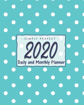2020 Monthly and Daily Planner: Calendar + Schedule : Simple Blue Pokadot Design