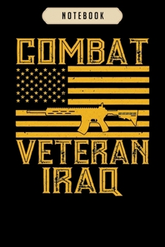 Notebook: Combat veteran us army  Notebook|6x9(100 pages)Blank Lined Paperback Journal For Student, kids, women, girls, boys, men, birthday gifts|Veteran day gifts notebook