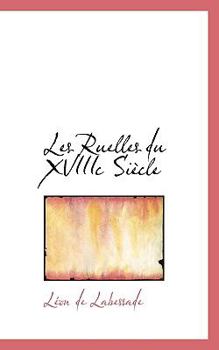 Paperback Les Ruelles Du XVIIIC Si?cle Book