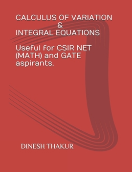 Paperback Calculus of Variation and Integral Equations Book
