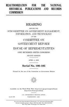 Reauthorization for the National Historical Publications and Records Commission