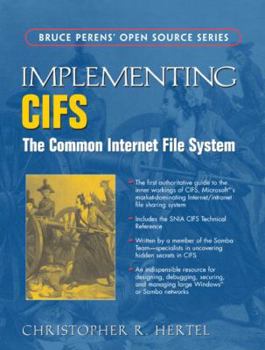 Paperback Implementing Cifs: The Common Internet File System Book