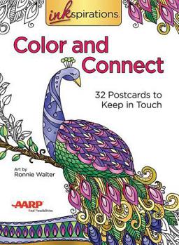 Card Book Inkspirations Color and Connect: 32 Postcards to Keep in Touch Book