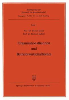 Paperback Organisationstheorien Und Betriebswirtschaftslehre [German] Book