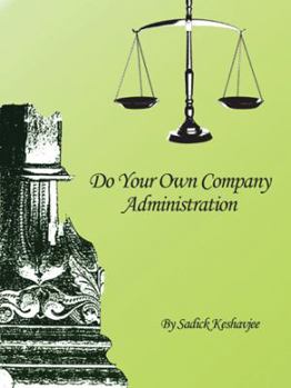 Paperback Do Your Own Company Administration Book