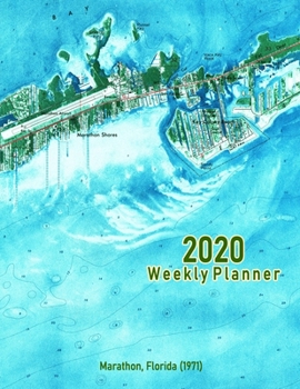 Paperback 2020 Weekly Planner: Marathon, Florida (1971): Vintage Topo Map Cover Book