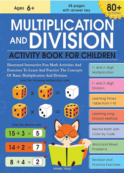 Paperback Multiplication and Division Activity Book: 80+ Activities Inside Book