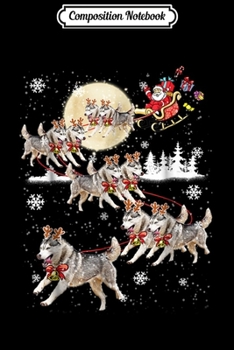 Paperback Composition Notebook: Siberian Husky dog Merry Christmas Journal/Notebook Blank Lined Ruled 6x9 100 Pages Book