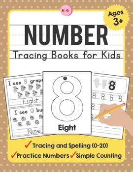 Paperback Number Tracing Books for Kids Ages 3-5: A Beginning Number Tracing Book for Toddlers (0-20) With Activity Book for Kids [Large Print] Book