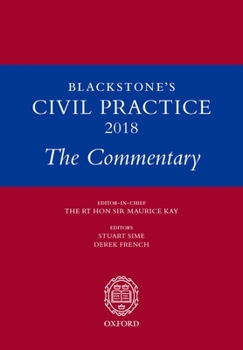 Paperback Blackstone's Civil Practice 2018 Book