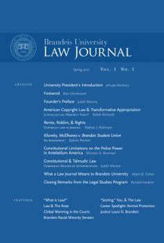 Perfect Paperback Brandeis University Law Journal Book