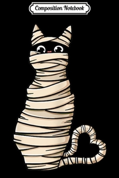 Paperback Composition Notebook: Womens Black Cat Mummy Heart Tail Halloween Cat Costume Girls Journal/Notebook Blank Lined Ruled 6x9 100 Pages Book