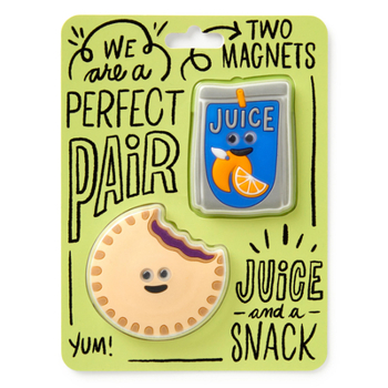 Juice & a Snack - A Perfect Pair Molded Magnet Set