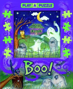Hardcover Play-a-Puzzle Halloween Book