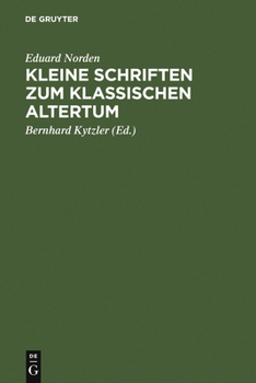 Hardcover Kleine Schriften Zum Klassischen Altertum [German] Book