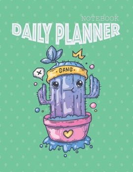 Paperback Daily planner notebook: Daily planner Notebook with Cute Cartoon cover Extra large (8.5 x 11) inches, 110 pages, Daily planner notebook Book