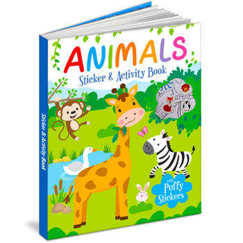 Paperback Animals Sticker & Activity Book - Puffy Stickers Book