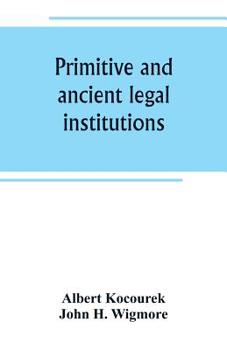Paperback Primitive and ancient legal institutions Book