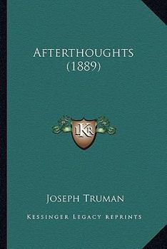Paperback Afterthoughts (1889) Book
