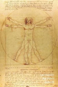 Paperback Leonardo da Vinci Schrift: Mens van Vitruvius Artistiek Dagboek Ideaal Voor School, Studie, Recepten of Wachtwoorden Stijlvol Notitieboek voor Aa [Dutch] Book