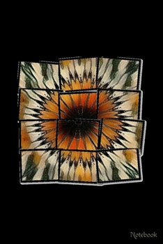 Notebook: Simple Abstract Floral Black Cover ( 6 x 9, 100 lined college ruled pages)