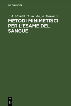 Hardcover Metodi Minimetrici Per l'Esame del Sangue [Italian] Book