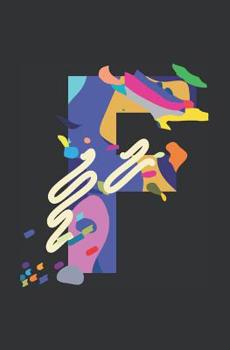 F: Color Splatter Monogrammed 96-page Notebook (Color Splatter Monograms)