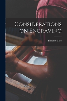 Paperback Considerations on Engraving Book
