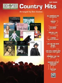 Paperback 10 for 10 Sheet Music Country: Easy Piano Solos Book