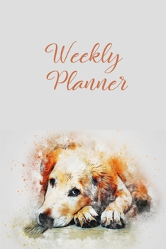 Weekly Planner: Undated Planner with Goals and Accomplishments for Women, Kids and Girls with Paw Prints