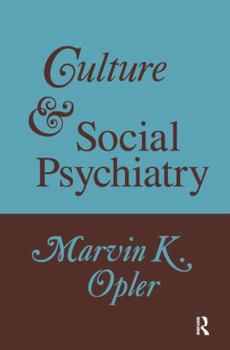 Hardcover Culture and Social Psychiatry Book