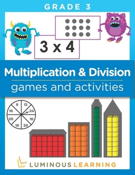 Paperback Multiplication and Division Games and Activities - Grade 3: Math Activity Book